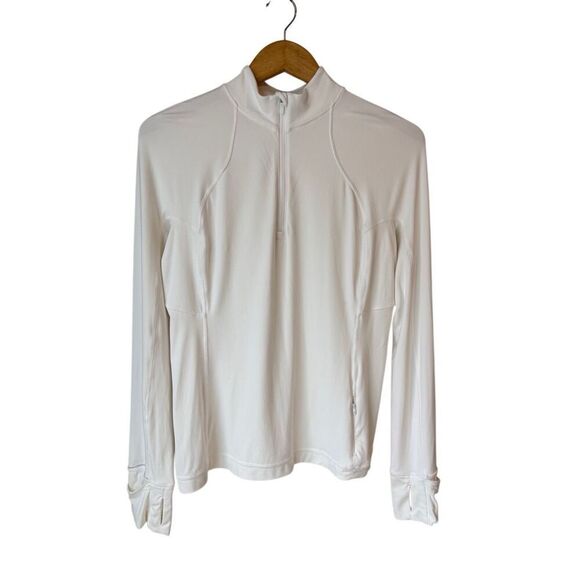 Lululemon Its Rulu Run Half-Zip In White Size 10 - Picture 5 of 11